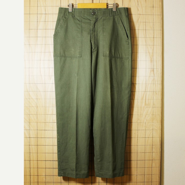 80s米軍実品/U.S.ARMY TROUSERS UTILITY DURABLE PRESS OG-507/ミリタリー/ベイカー/ユーティリティパンツ/w36