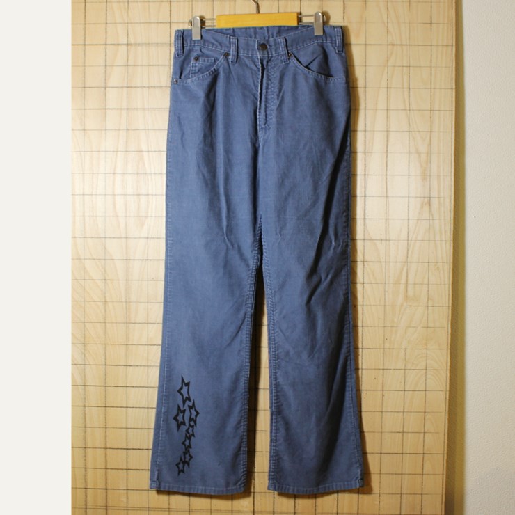 Levis517/USA製古着/スモークブルー/42TALON/ブーツカットコーデュロイパンツ/W32L32