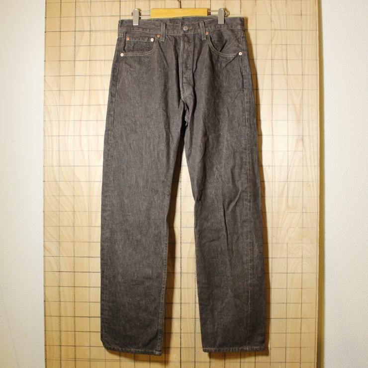 Levis501xx/USA製古着/ブラウン/ジーンズ・デニムパンツ/W34L34