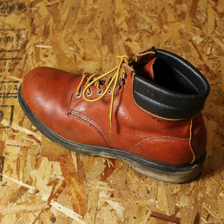 RED WING#2245/USA製90sプリント羽タグレッドブラウン本革レザー編み上げスチールトゥワークブーツ/US10.5D/28.5cm