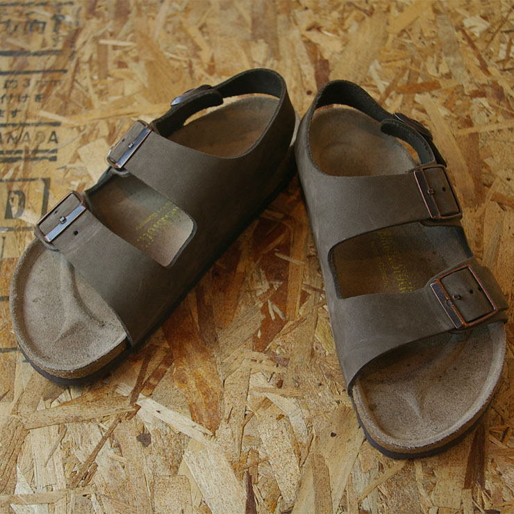 【BIRKENSTOCK】ドイツ製ブラウン(茶)MILANOミラノビルケンレディースサンダルsize24.5cm(38)