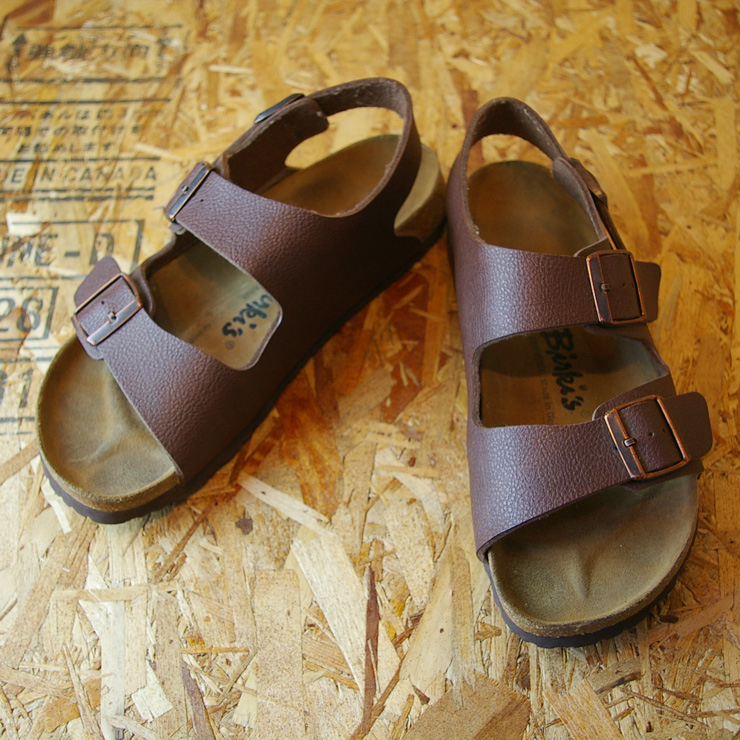 【BIRKENSTOCK】Birki'sドイツ製ブラウンミラノタイプビルケンメンズサンダルsize28.0cm