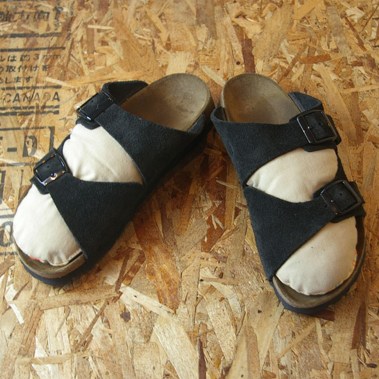 【BIRKENSTOCK Birki's】ブラック(黒)スウェードレザーARIZONAタイプビルケンレディースサンダルsize24.0cm(37)