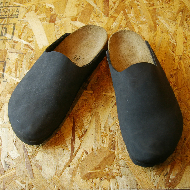 【BIRKENSTOCK Birki's】ブラックアムステルダムタイプビルケンサンダルsize25.0cm