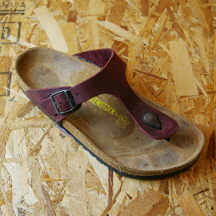 【BIRKENSTOCK】GIZEH(ギゼ)パープルレザービルケンメンズサンダルsize26.5cm / 古着屋ataco garage