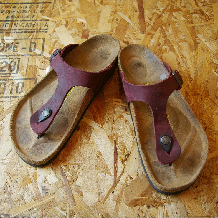 【BIRKENSTOCK】GIZEH(ギゼ)パープルレザービルケンメンズサンダルsize26.5cm