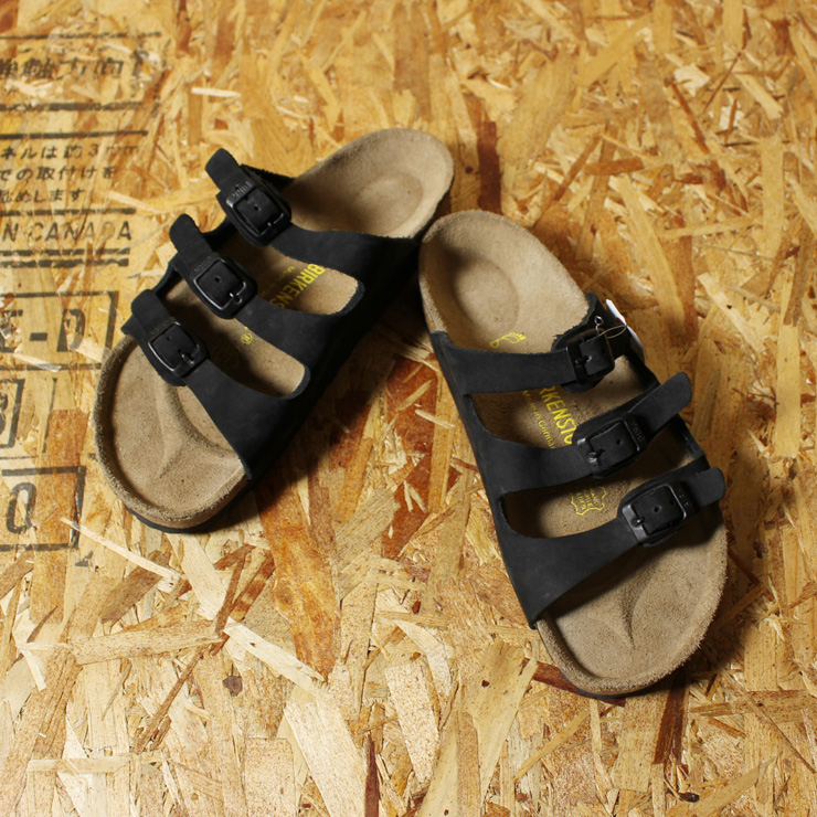 BIRKENSTOCK・ビルケンシュトック/古着/ブラック/floridaサンダル・スリッパ/37/24.0cm/