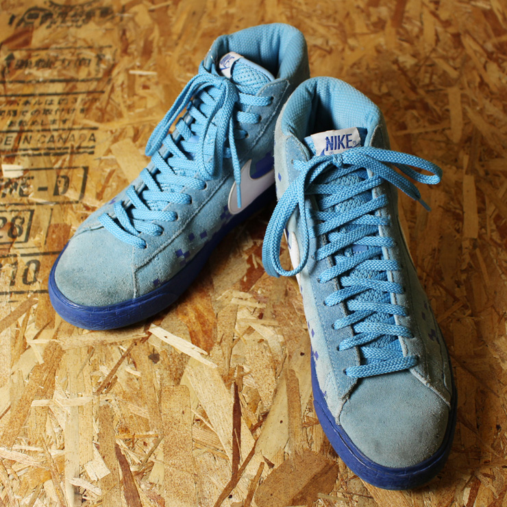 Nike Blazer High  Kansas City Royals  Tecmo Bo ナイキ ブレイザー ライトブルー スウェード レザー スニーカー メンズ US9.5 27.5cm 日本未発売 海外モデル