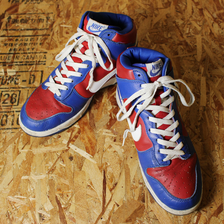 NIKE DUNK HIGH/古着 ダンク ハイ レッド×ブルー×ホワイト スニーカー・バスケットシューズ/US10/28cm/NBA Los Angeles Clippers