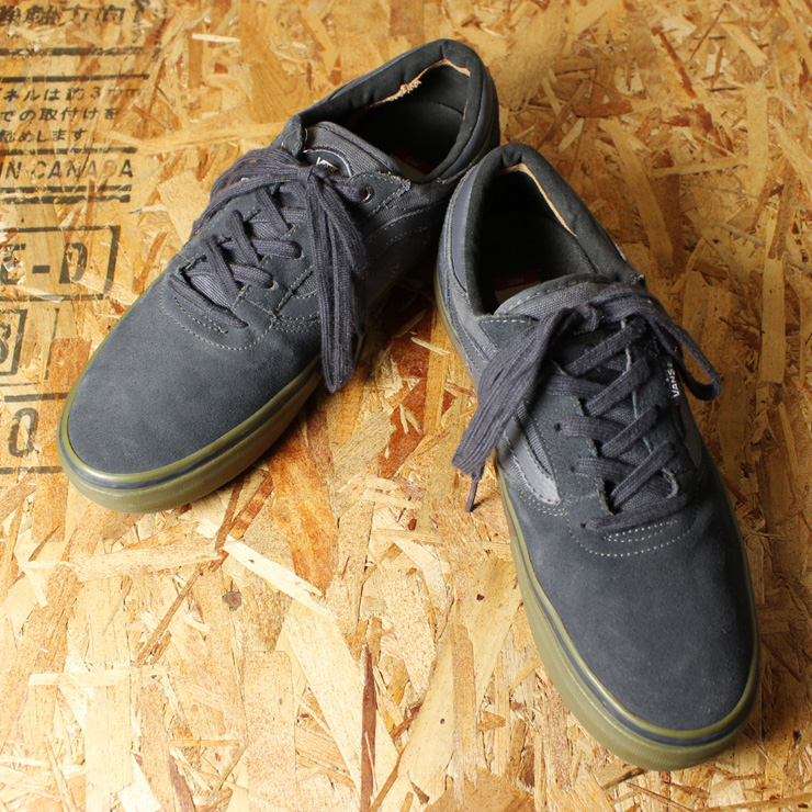 VANS Gilbert Crocket Pro/USED/ダークグレー×カーキ/スケーターシューズ・スニーカー/27.5cm