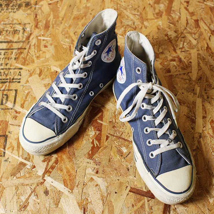 【CONVERSE】USA製ビンテージ90sALL STARオールスターネイビー(紺)ハイカットスニーカー|US6.5|25cm相当