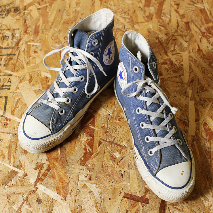 【CONVERSE】USA製ビンテージ90sALL STARオールスターネイビー(紺)ハイカットスニーカー|US6|24.5cm相当|sh-sn-76