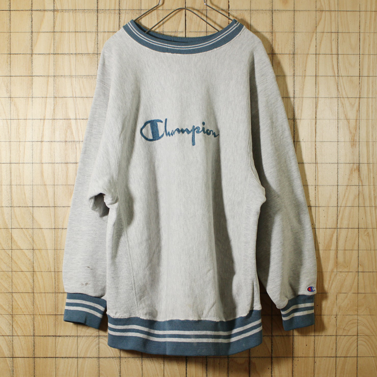 Champion リバースウィーブ 90's 刺繍タグ デカロゴ