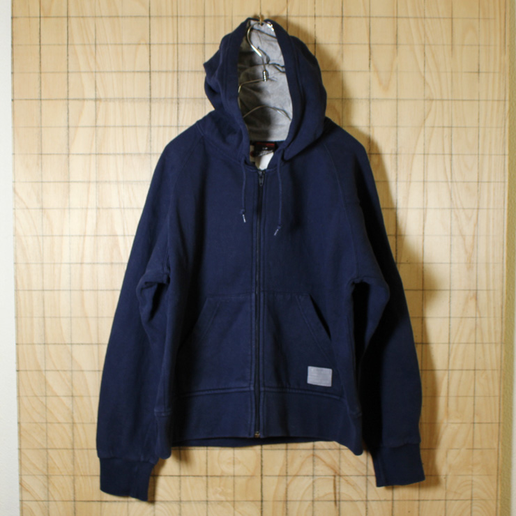 champion/古着/ネイビー/無地/ジップアップラグランスウェットパーカー/メンズS/swp-124 / 古着屋ataco garage