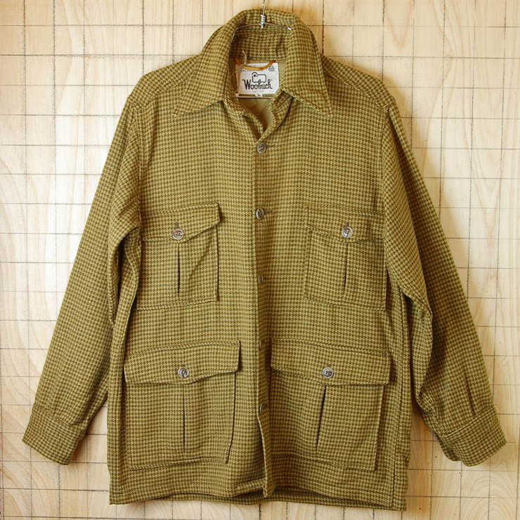 wool rich vintage 千鳥柄　ウール　ジャケット　ブラウン