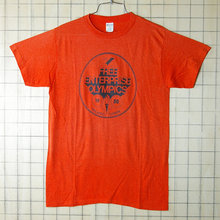 古着USA製free enterprise olympics 1980's Tシャツ
