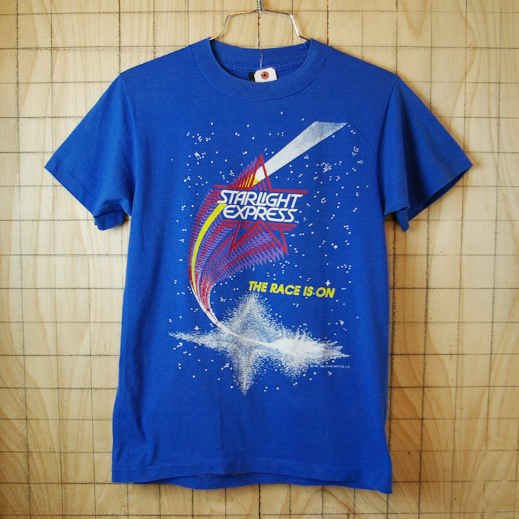 【ANVIL】USA製古着ブルーSTARLIRGT-EXPRESS両面プリントTシャツ|サイズS