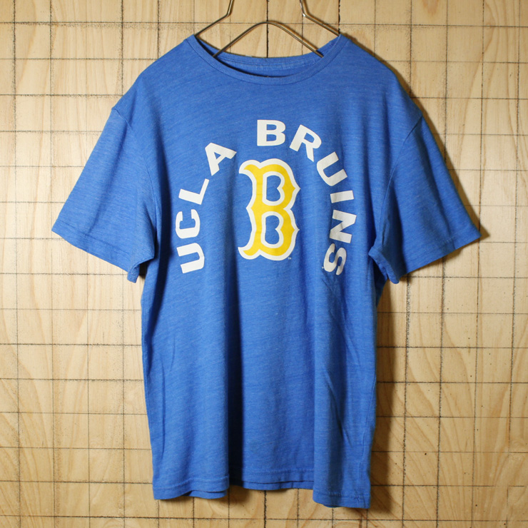 adidas/古着/杢ブルー/UCLA BRUINSプリントTシャツ/メンズM