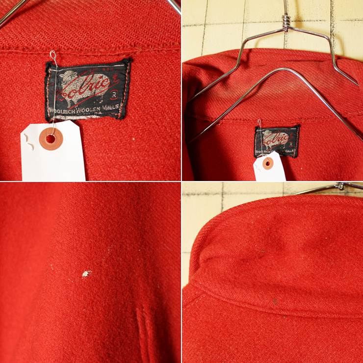 50s USA製 Woolrich ウール ハンティングジャケット レッド メンズM