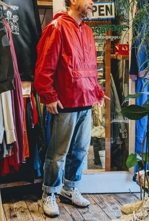 80s USA IZOD LACOSTE ラコステ ナイロン アノラックパーカー